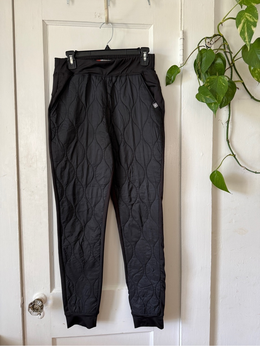 Quilted Black Jogger Pants - Performance Comfort